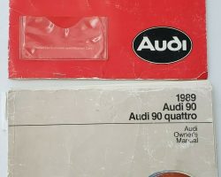 1989 Audi 90 Owner's Manual Set