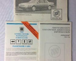 1989 Buick Century Owner's Manual Set