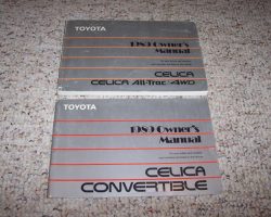 1989 Toyota Celica & Celica All-Trac/4WD Owner's Manual Set