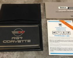 1989 Chevrolet Corvette Owner's Manual Set