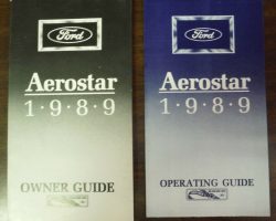 1989 Ford Aerostar Owner's Manual Set