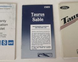 1989 Ford Taurus Owner's Manual Set