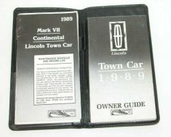 1989 Lincoln Town Car Owner's Manual Set