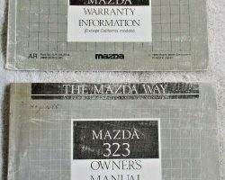 1989 Mazda 323 Owner's Manual Set