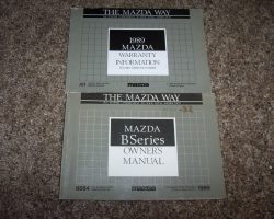 1989 Mazda B2200 & B2600i B Series Pickup Truck Owner's Manual Set