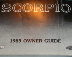 1989 Merkur Scorpio Owner's Manual
