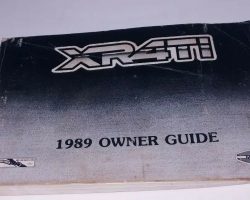 1989 Merkur XR4TI Owner's Manual