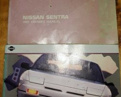 1989 Nissan Sentra Owner's Manual Set