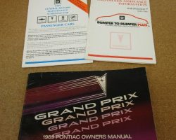 1989 Pontiac Grand Prix Owner's Manual Set
