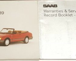 1989 Saab 900 Owner's Manual Set