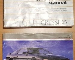 1989 Toyota Cressida Owner's Manual Set