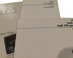 1990 Audi 100 Owner's Manual Set