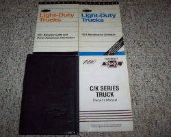 1990 Chevrolet C/K Pickup Truck Owner's Manual Set
