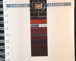 1990 Cadillac Allante Owner's Manual