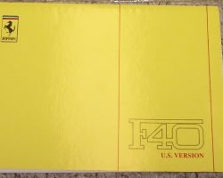 1990 Ferrari F40 Owner's Manual