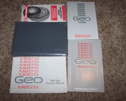 1990 Geo Metro Owner's Manual Set