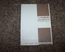1990 Subaru Justy Owner's Manual
