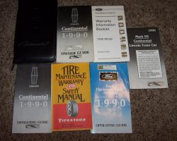 1990 Lincoln Continental Owner's Manual Set
