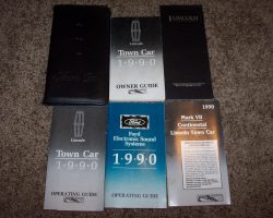 1990 Lincoln Town Car Owner's Manual Set