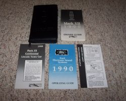 1990 Lincoln Mark VII Owner's Manual Set
