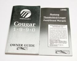 1990 Mercury Cougar Owner's Manual Set
