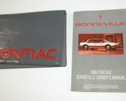 1990 Pontiac Bonneville Owner's Manual Set