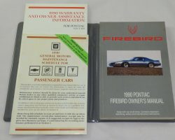 1990 Pontiac Firebird & Trans Am Owner's Manual Set