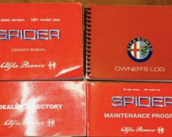 1991 Alfa Romeo Spider Owner's Manual Set