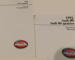 1991 Audi 80 Owner's Manual Set