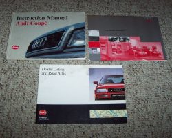 1991 Audi Coupe Quattro Owner's Manual Set
