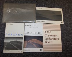 1991 Chrysler Lebaron Sedan Owner's Manual Set