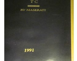 1991 Chrysler TC by Masarati Owner's Manual