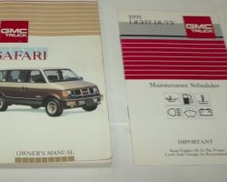 1991 GMC Safari Owner's Manual Set
