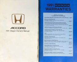 1991 Honda Accord Wagon Owner's Manual Set