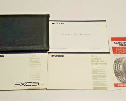 1991 Hyundai Excel Owner's Manual Set