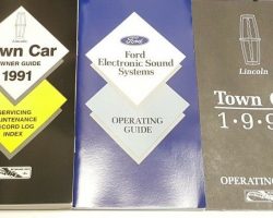 1991 Lincoln Town Car Owner's Manual Set