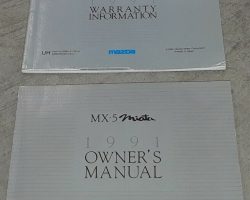 1991 Mazda MX-5 Miata Owner's Manual Set