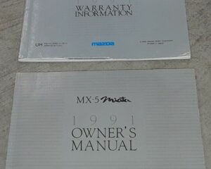 1991 Mazda MX-5 Miata Owner's Manual Set