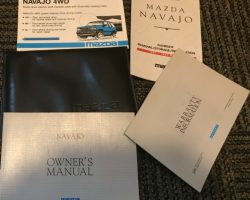 1991 Mazda Navajo Owner's Manual Set
