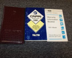 1991 Mercury Capri Owner's Manual Set