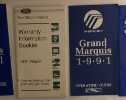 1991 Mercury Grand Marquis Owner's Manual Set