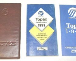 1991 Mercury Topaz Owner's Manual Set