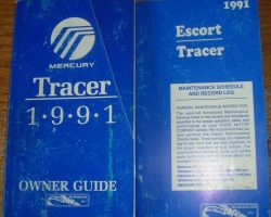 1991 Mercury Tracer Owner's Manual Set