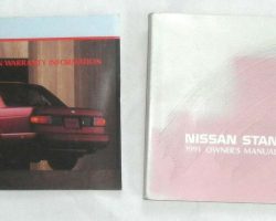 1991 Nissan Stanza Owner's Manual Set