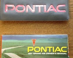 1991 Pontiac Grand Am Owner's Manual Set