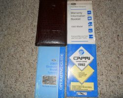 1992 Mercury Capri Owner's Manual Set