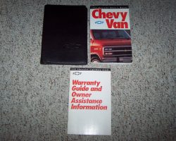 1992 Chevrolet Astro Owner's Manual Set
