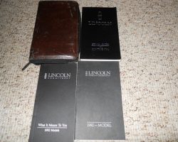 1992 Lincoln Continental Owner's Manual Set
