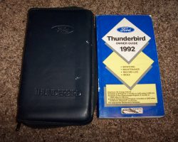 1992 Ford Thunderbird Owner's Manual Set