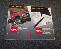 1992 GMC Jimmy Owner's Manual Set